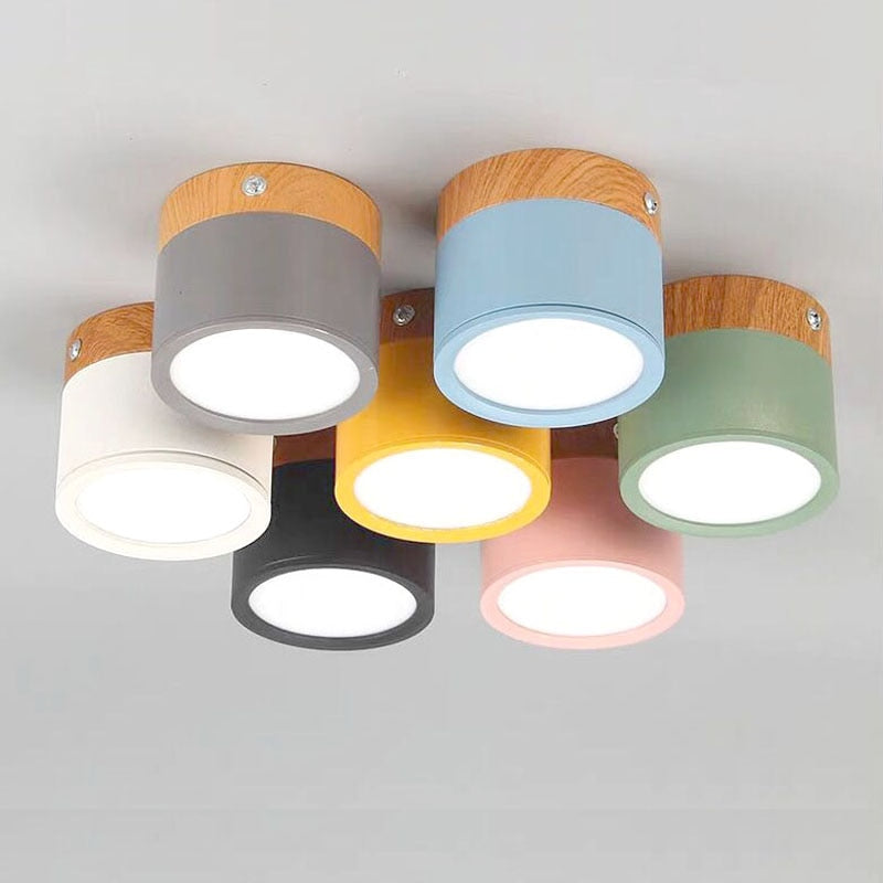 Modern Cylinder LED Flush Mount Ceiling Lamp Noxord