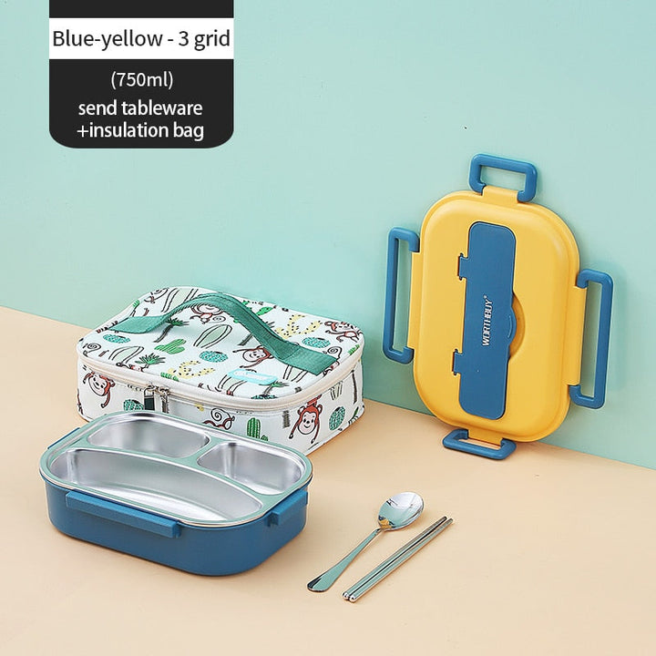 Stainless Steel Multi Compartment Kids Lunch Box | Kalsten