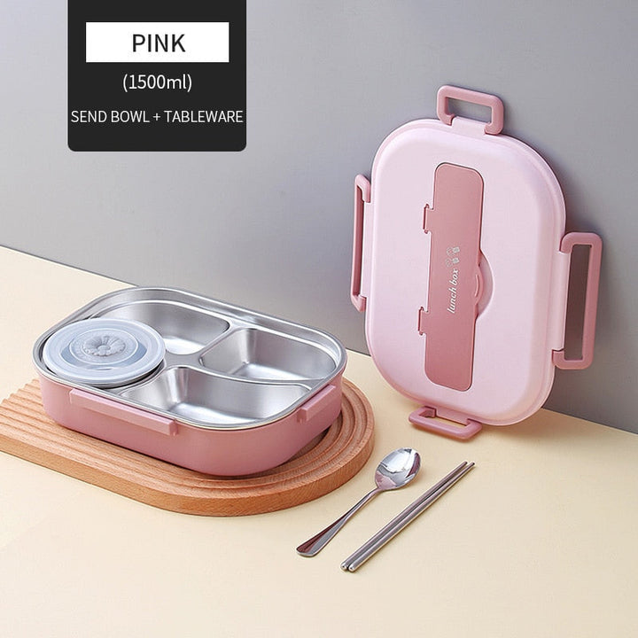 Stainless Steel Multi Compartment Kids Lunch Box | Kalsten