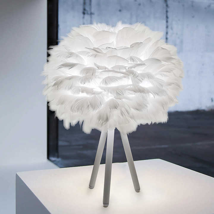 Table Lamp - FeatherLux - Dimmable Light - Elegant Feather Design | Noxord