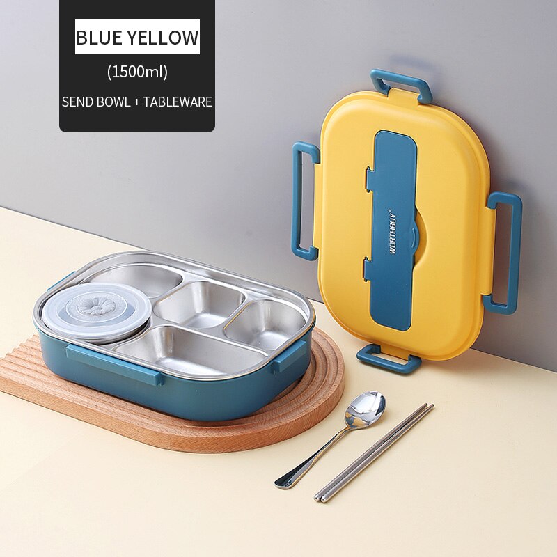 Stainless Steel Multi Compartment Kids Lunch Box | Kalsten