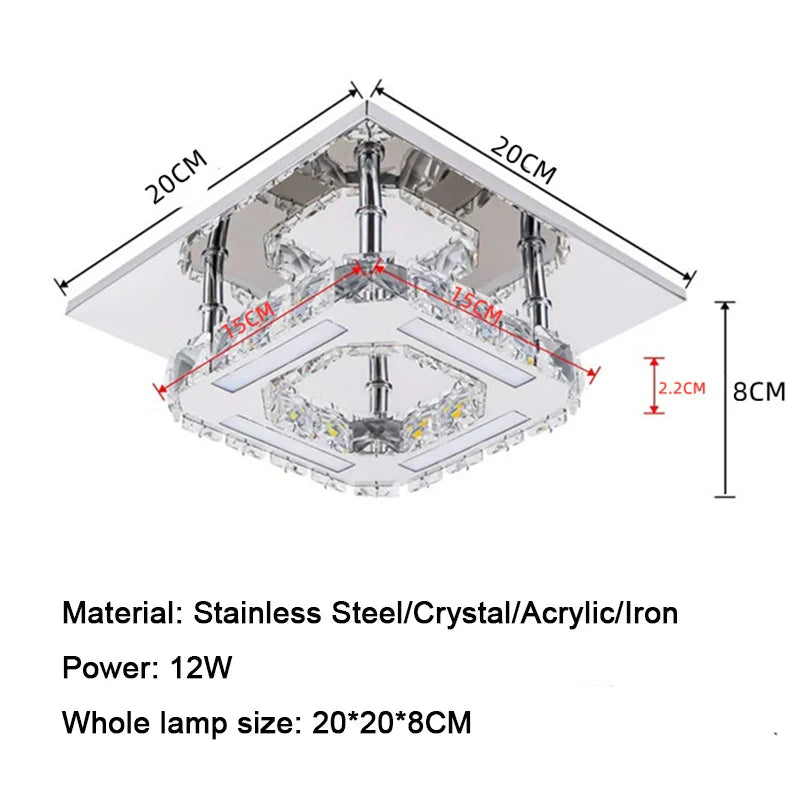 Ceiling Lamp Lights - Decorative LED Lamps For Room Chandelier Crystal Chandeliers - Home Kitchen Bedroom Living Modern Dining Hallway | Kalsten