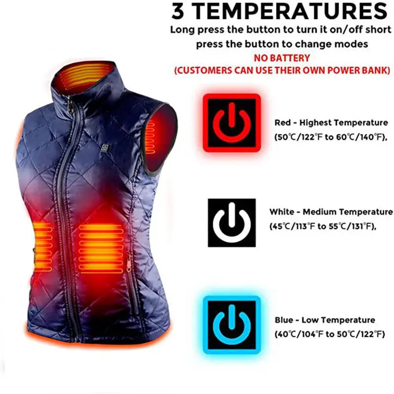Kalsten | ThermaBelle Women's Heating Vest | USB Heated Vest with Infrared Technology | Temperature Regulating & Lightweight | Ideal for Autumn & Winter