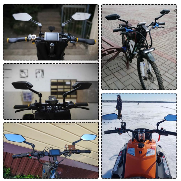 360° rearview mirror for bicycle with handlebar mount | Kalsten