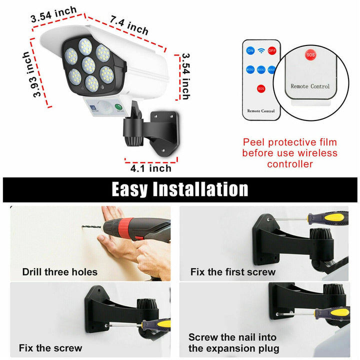 Solar Motion Sensor Dummy Security Camera Light | Noxord
