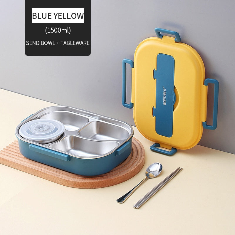 Stainless Steel Multi Compartment Kids Lunch Box | Kalsten