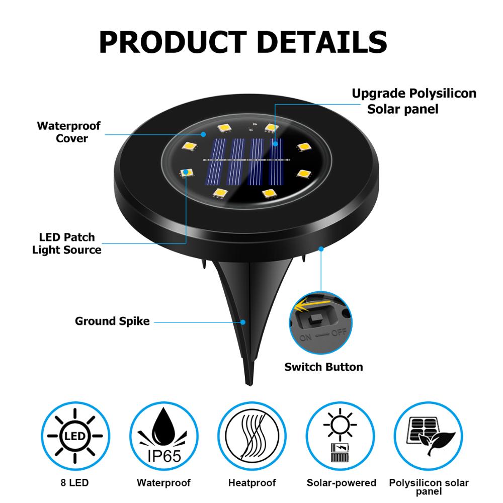 LED Solar Garden Lights Deluxe (Black edition) - Create a delightful atmosphere in your garden! Noxord