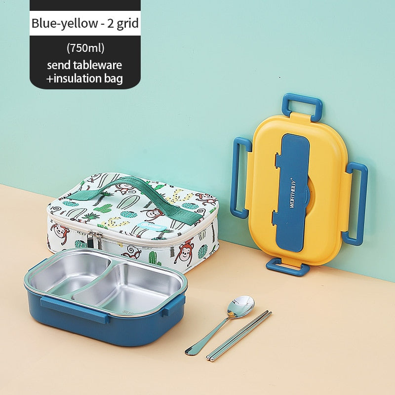 Stainless Steel Multi Compartment Kids Lunch Box | Kalsten