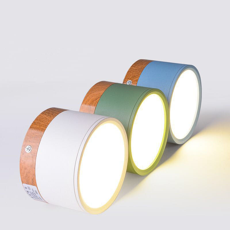 Modern Cylinder LED Flush Mount Ceiling Lamp Noxord
