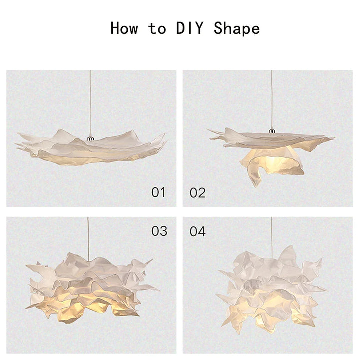 DIY Cloud Lamp Shade Flower Light - 43cm Artistic Pendant Chandelier for Living Room, Bedroom, or Bar Decoration | Kalsten