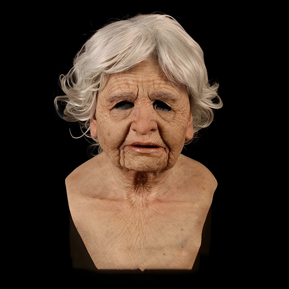 Realistic Old Man Mask – Halloween and Cosplay Latex Mask with Movable Mouth | Kalsten