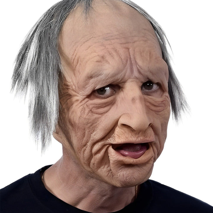 Realistic Old Man Mask – Halloween and Cosplay Latex Mask with Movable Mouth | Kalsten