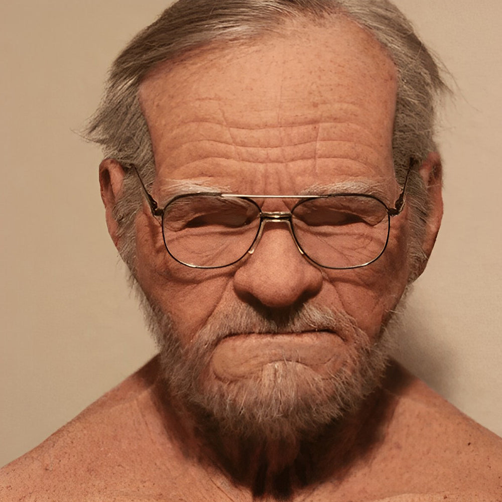 Realistic Old Man Mask – Halloween and Cosplay Latex Mask with Movable Mouth | Kalsten
