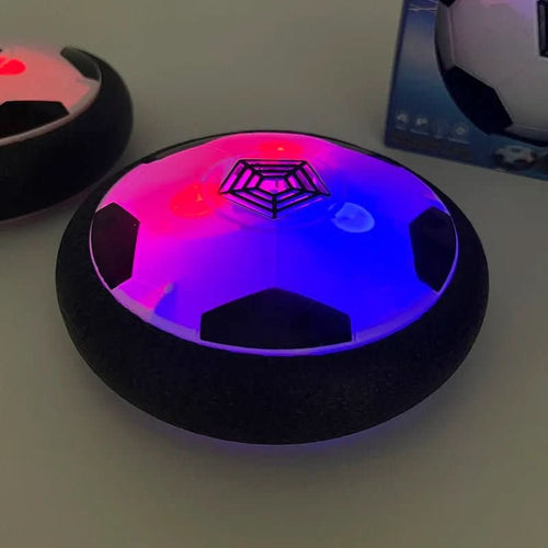 Floating football for indoor and outdoor use with soft protective edge