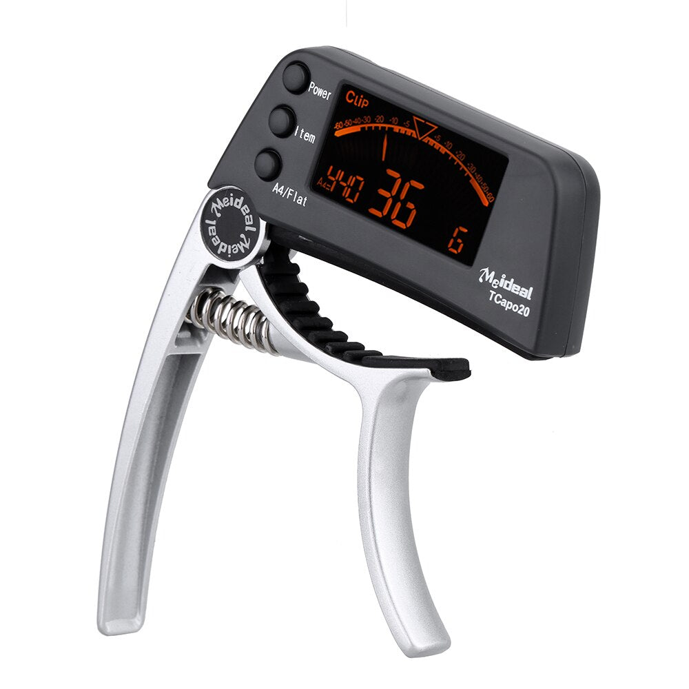Kalsten | Capo & Tuner "TuneGrip" – 2-in-1 Guitar accessory with LCD screen