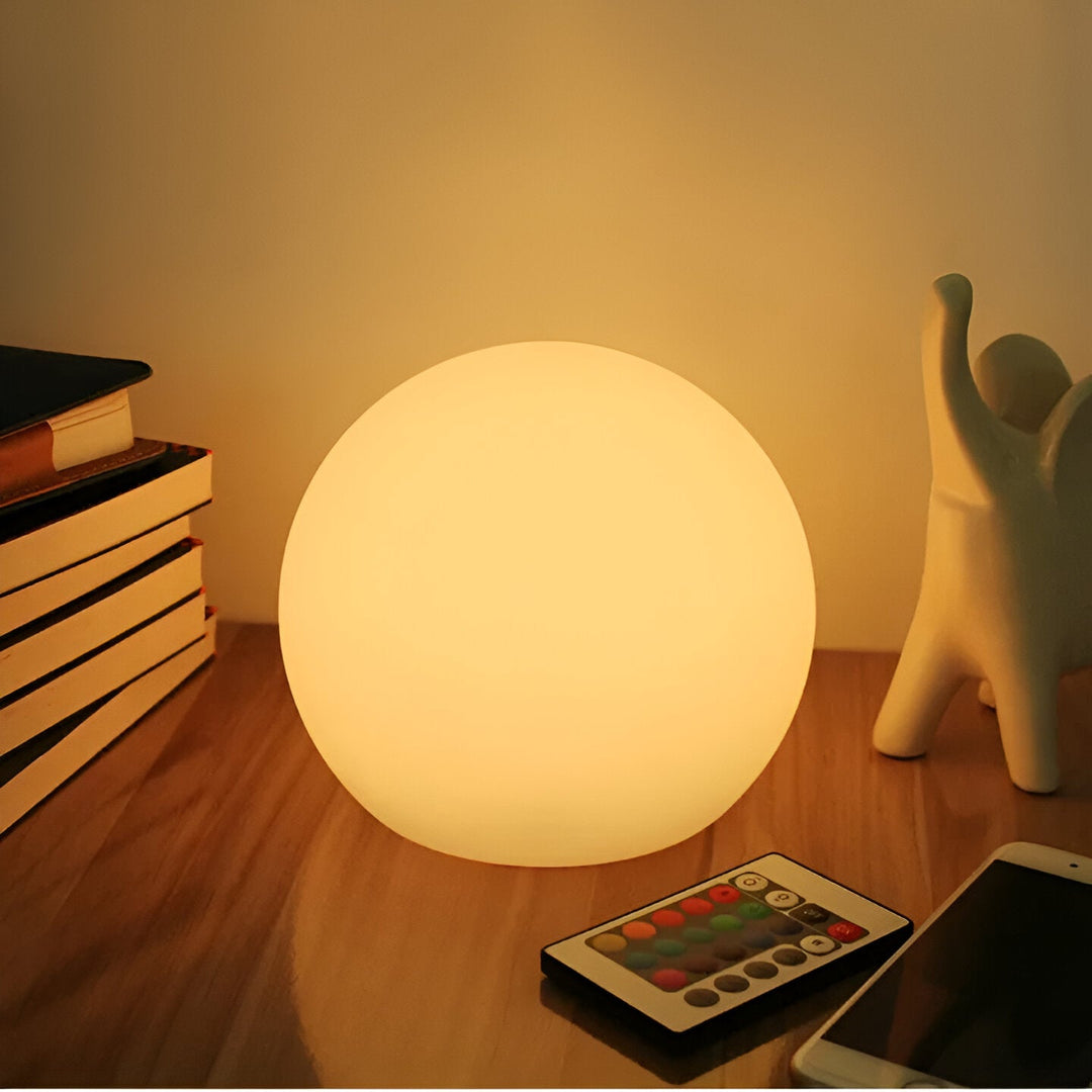 LED Table Lamp with Color Change – Atmospheric Ball Light for Living Spaces | Kalsten