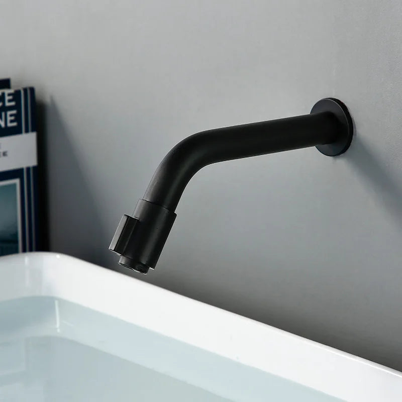 Modern Matte Black Wall Faucet - for Luxury Bathroom & Kitchen Noxord