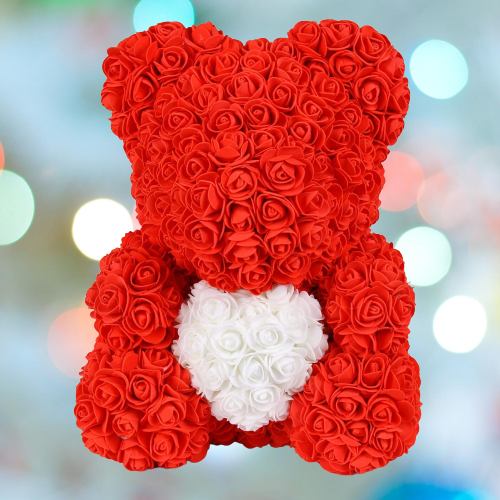 Kalsten | Artificial Rose Flowers Teddy Bear