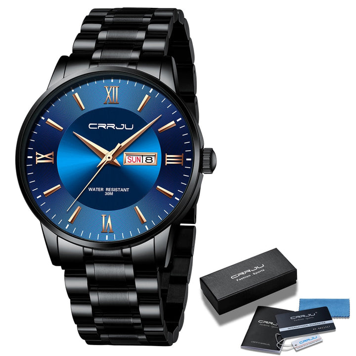 Kalsten | Men's Luxury Waterproof Sports Watch – Stainless Steel Quartz Chronograph