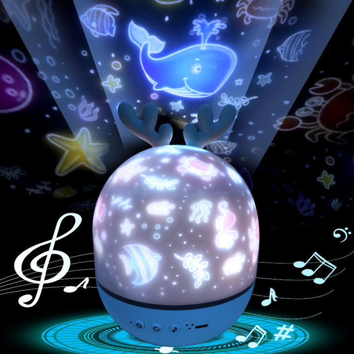 Rotating Deer Music Star Projector Night Lamp | Kalsten