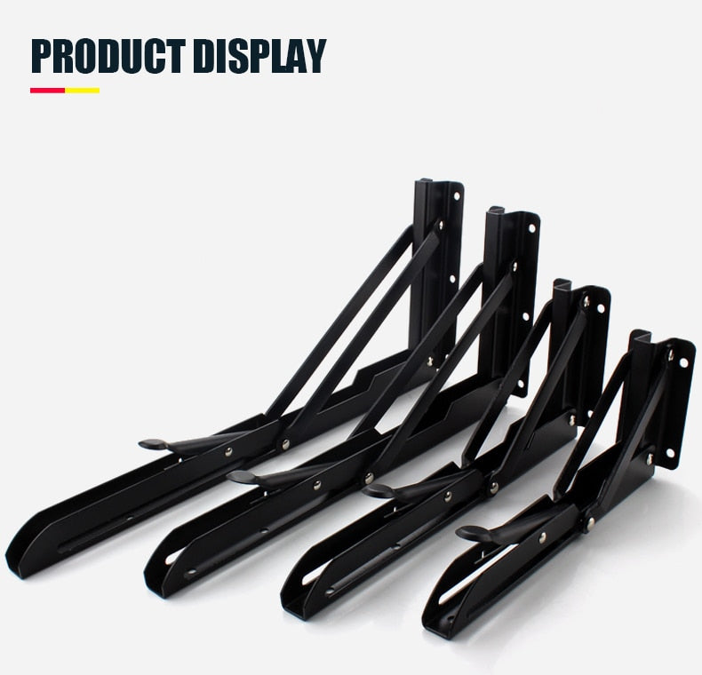 Kalsten | 2-piece set collapsible shelf brackets, heavy-duty, made of stainless steel for tables, motorhomes and space-saving