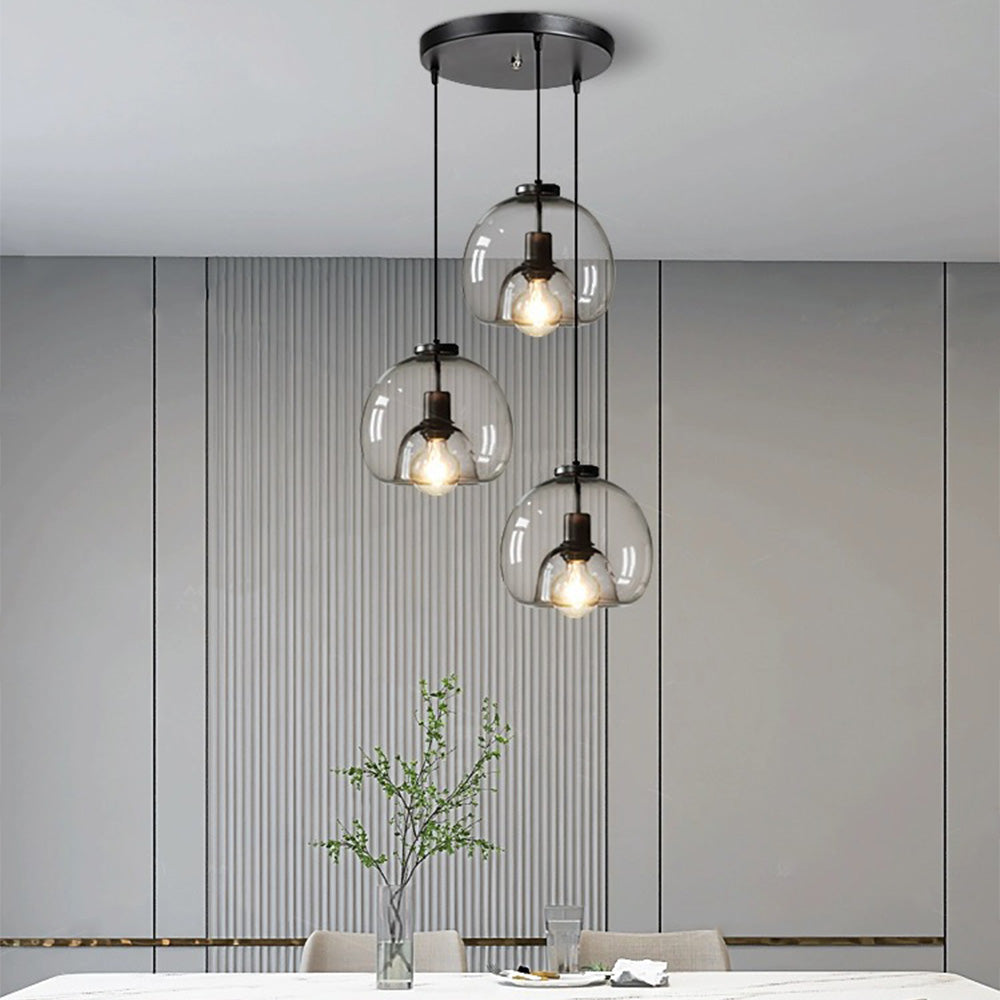 Handblown Stained Glass Orb Pendant Light Lampshade | Kalsten