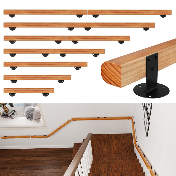 Handrail Stair Railing Pine Wood Half Round Wood | Kalsten