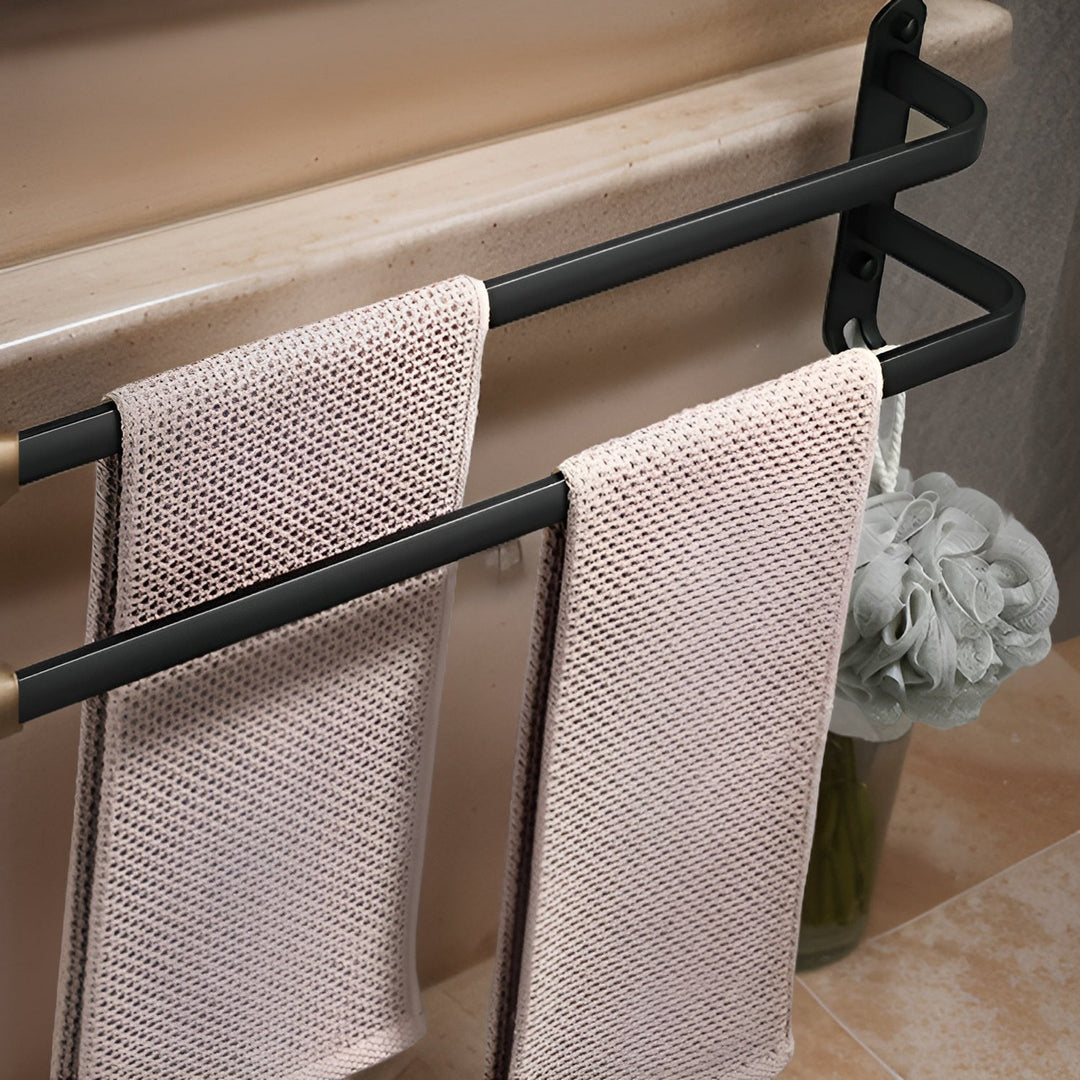 Wall-Mounted 3-Tier Towel Rack – No Drill