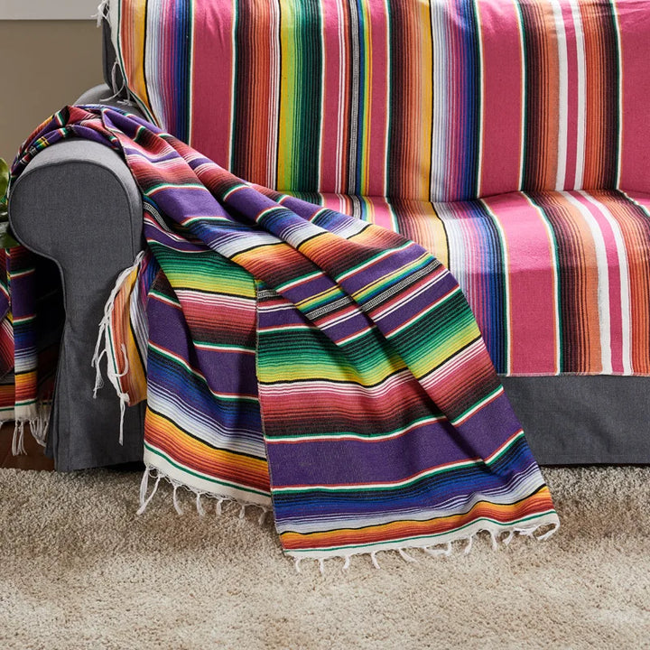 Kalsten | Boho Vibrant Mexican Serape Blanket