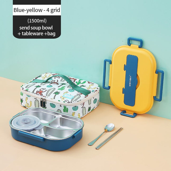 Stainless Steel Multi Compartment Kids Lunch Box | Kalsten