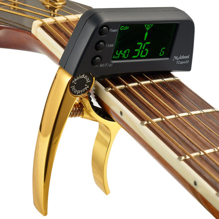 Kalsten | Capo & Tuner "TuneGrip" – 2-in-1 Guitar accessory with LCD screen