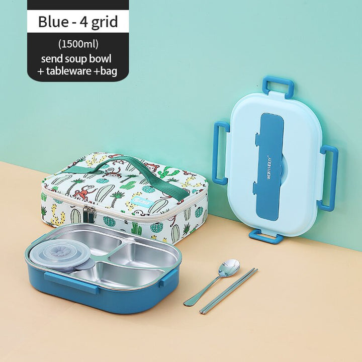 Stainless Steel Multi Compartment Kids Lunch Box | Kalsten