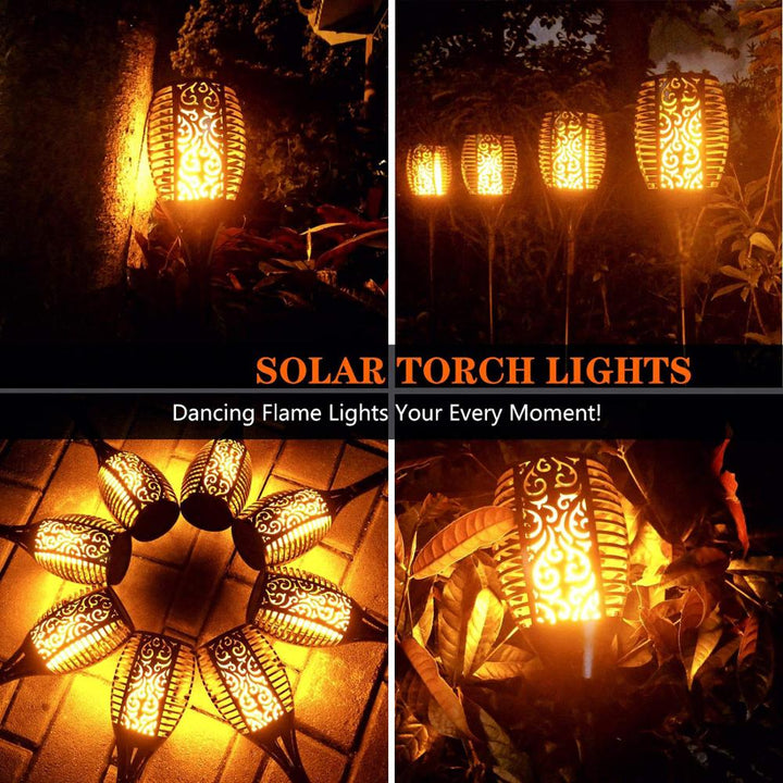 LED Solar Garden Torches Deluxe 96 LED (4 pieces) Noxord