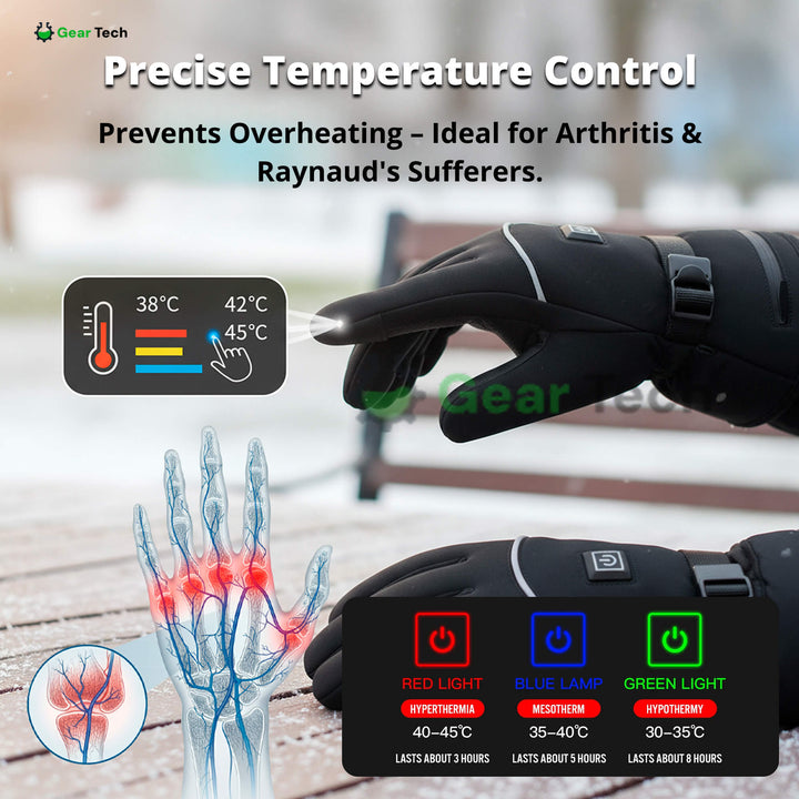 Rechargeable Heated Gloves for Pain Relief
