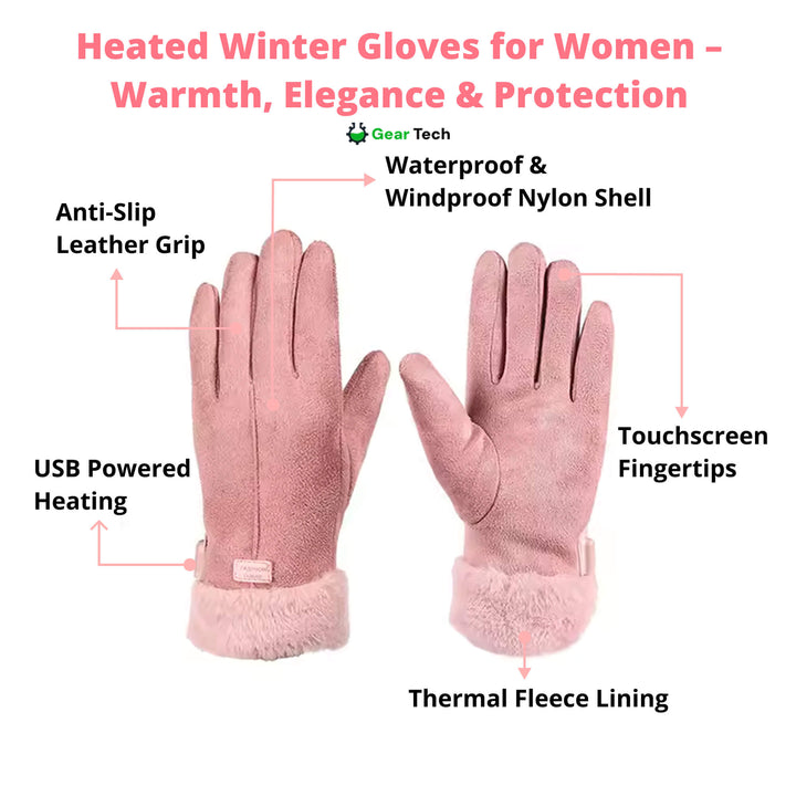 Ladies Heated Winter Gloves