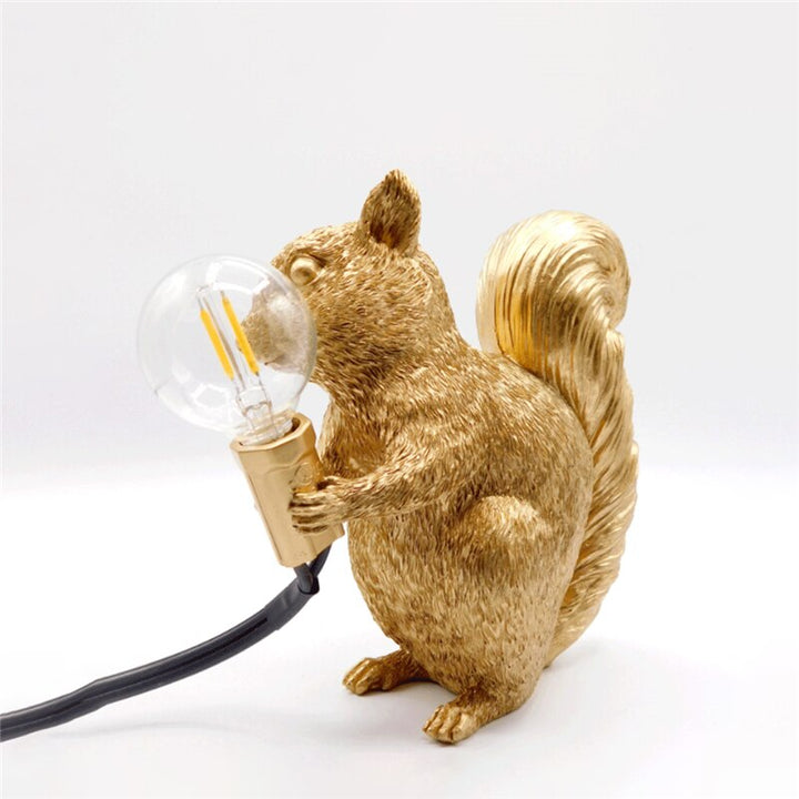 Squirrel Resin LED Animal Table Lamp Noxord
