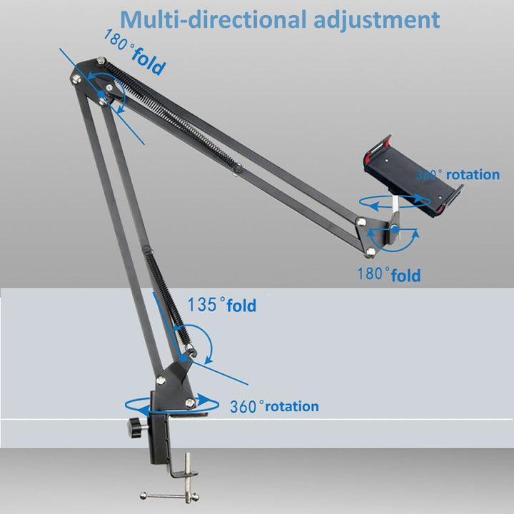 Noxord | Long Arm Heavy-Duty Desk Mount Tablet Holder