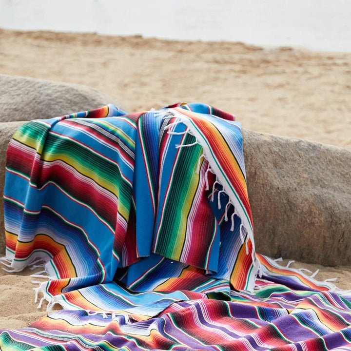 Kalsten | Boho Vibrant Mexican Serape Blanket