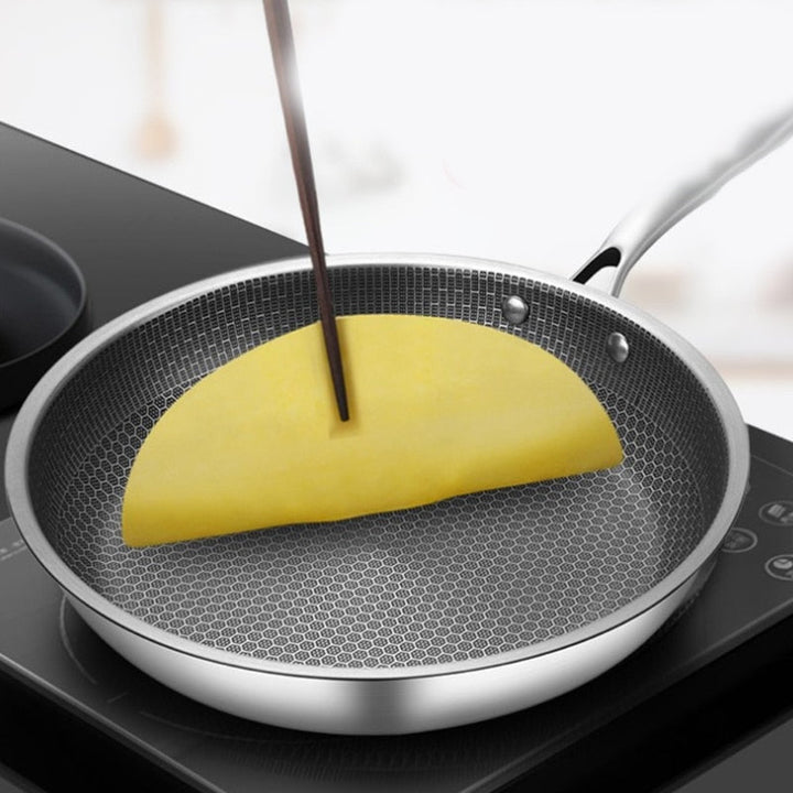 RoestvrijChef | Scratch-resistant Frying Pan with Honeycomb Structure | Kalsten