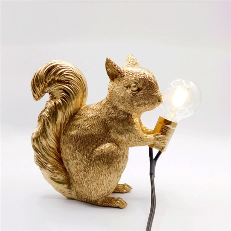 SquirrelBright Nordic Squirrel Table Lamp | Designer Decor | LED Mood Light | Perfect for Home | Kalsten