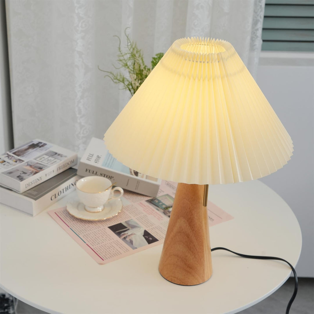 AntiqueRadiance – Elegant Wood and Metal Table Lamp | Noxord