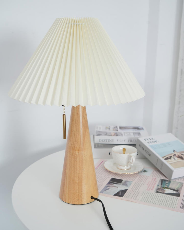 AntiqueRadiance – Elegant Wood and Metal Table Lamp | Noxord