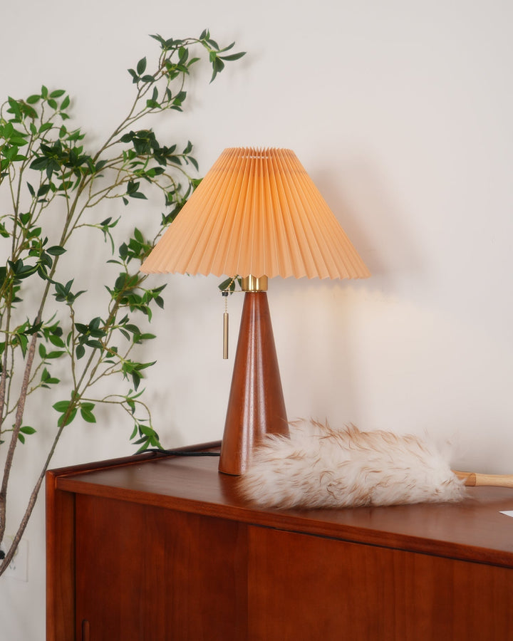 AntiqueRadiance – Elegant Wood and Metal Table Lamp | Noxord