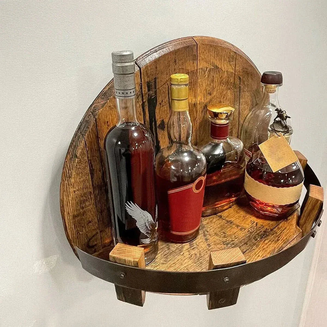 Kalsten | Handmade Wooden Wall Bottle Rack – 7 Bottles
