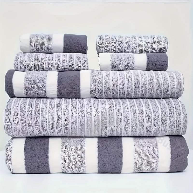 Kalsten | LUXORA – 8-piece towel set made of microfiber, soft, highly absorbent & quick-drying