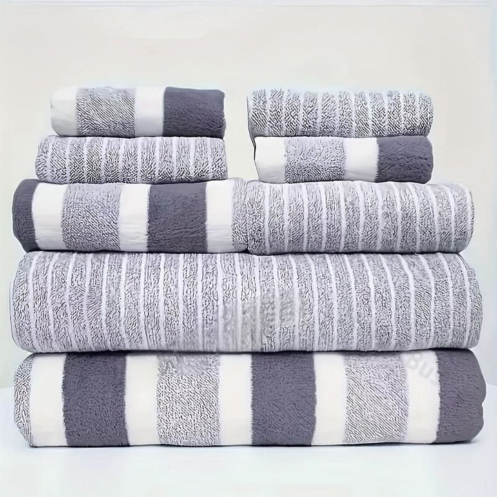 Kalsten | LUXORA – 8-piece towel set made of microfiber, soft, highly absorbent & quick-drying