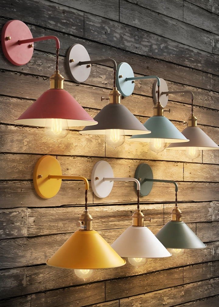 Retro Vintage Wall Lamp - Vintage-inspired Cone Metal Wall Lamp | Kalsten
