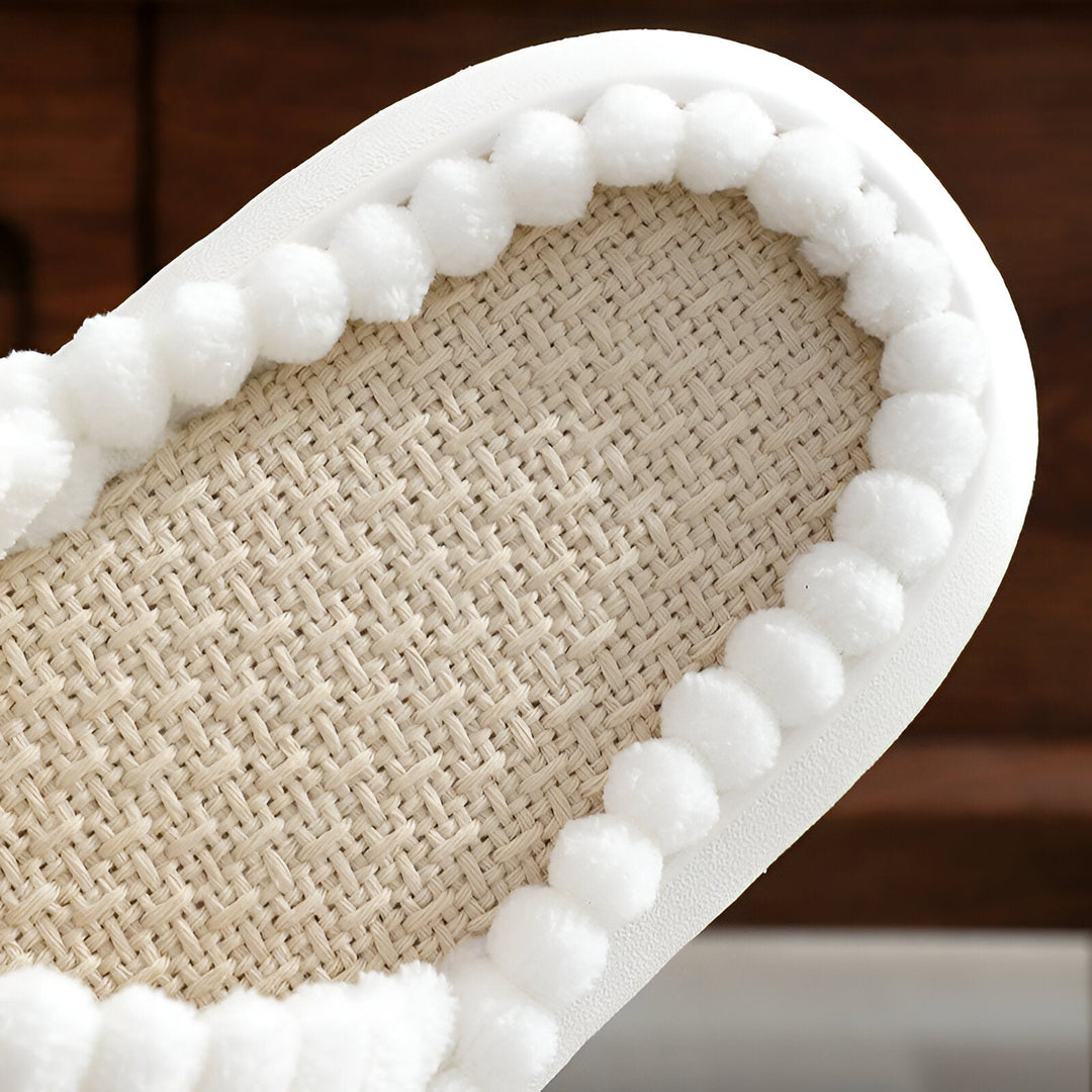 Kalsten | Sofie - Plush Lined Slippers with Cross Band