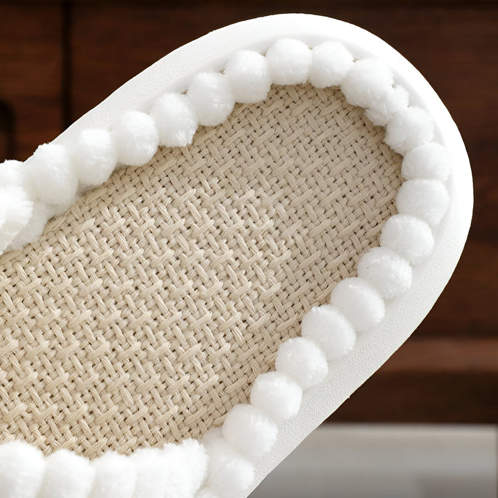 Kalsten | Sofie - Plush Lined Slippers with Cross Band