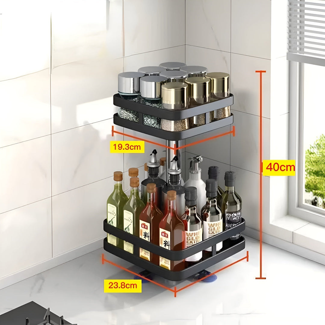 Kalsten | Spice Rack - 360° Rotatable Multi-Functional Shelf for the Kitchen - Organize with Ease!